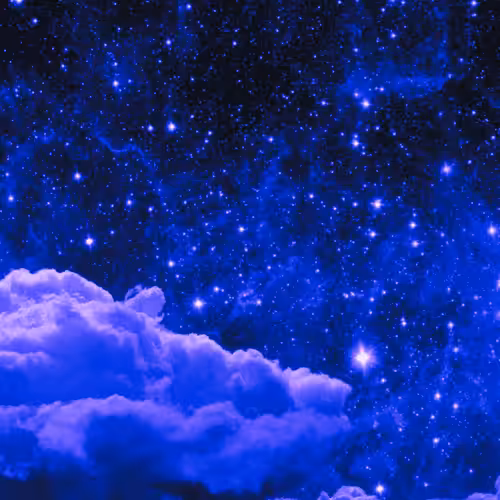 Abive the clouds blue star #9
