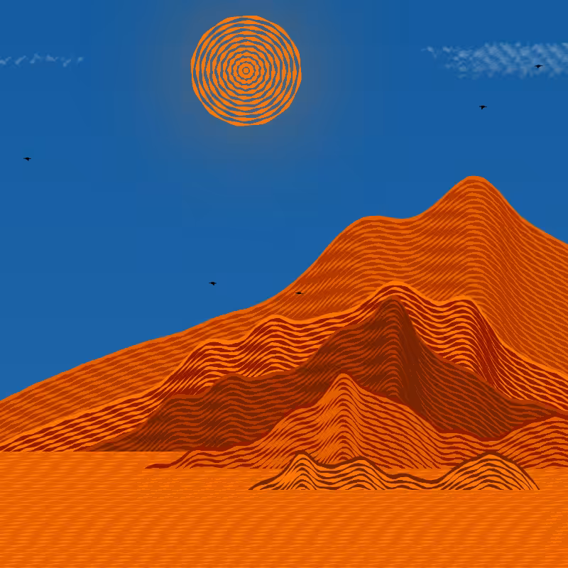 Painted Mountain Sunset #128