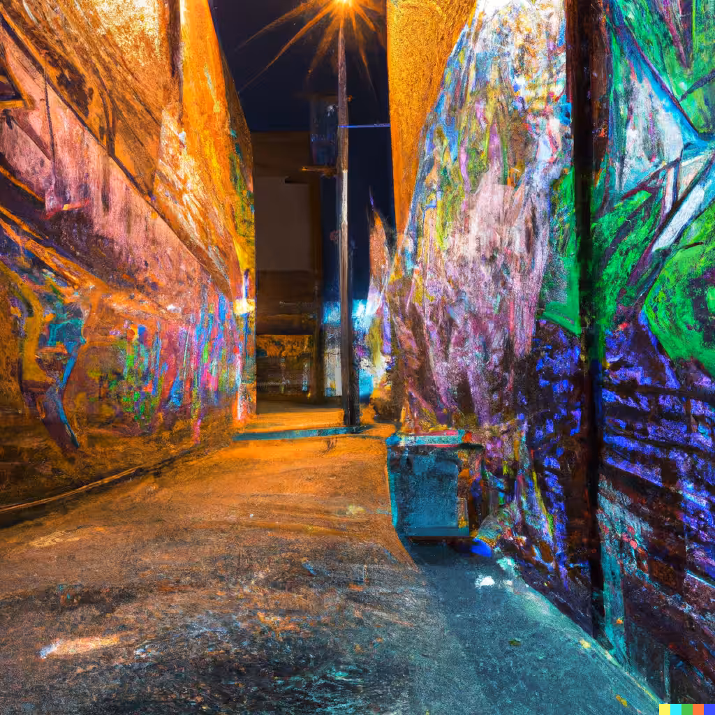 Vibrant Night Alley No. 2