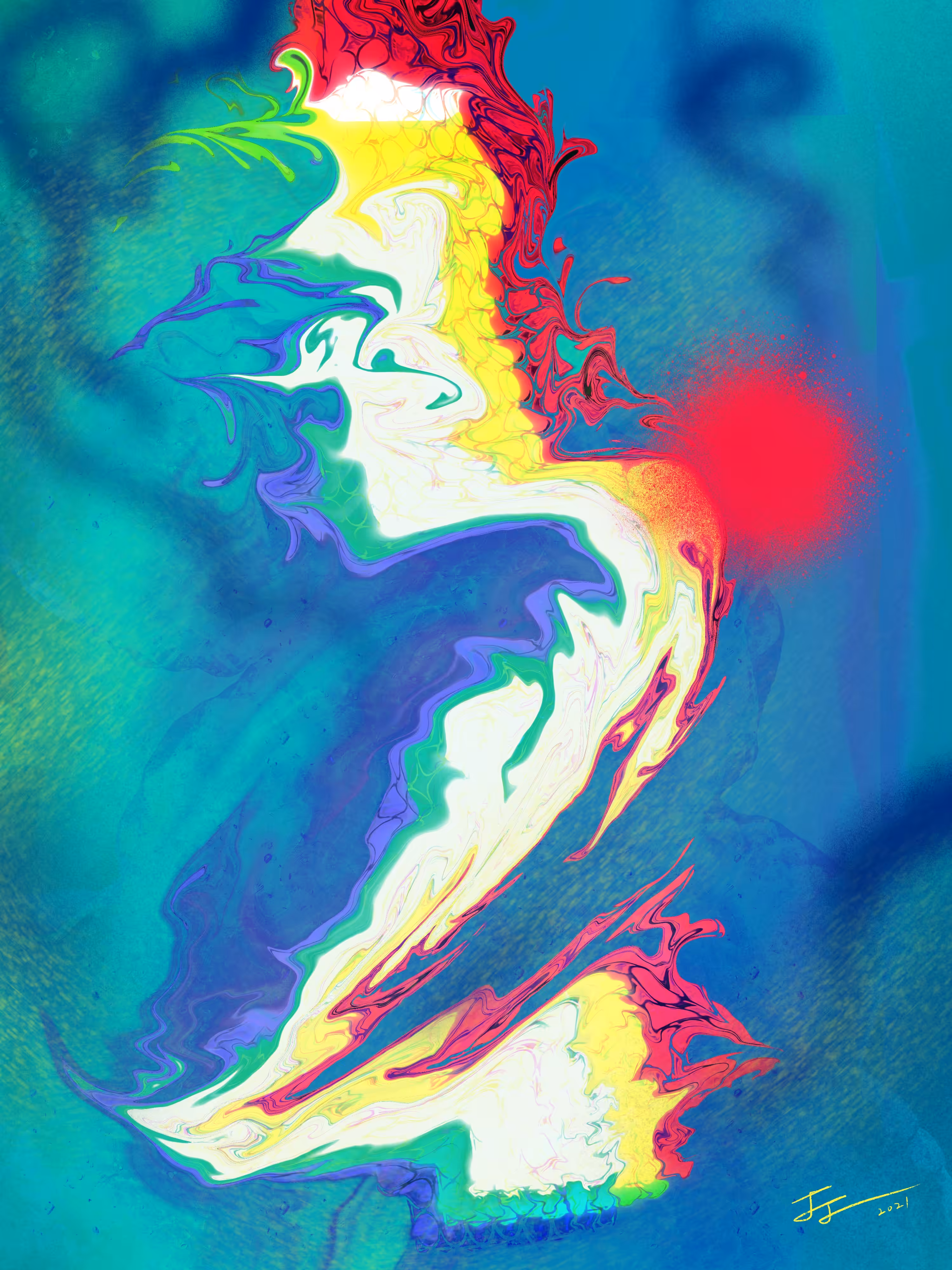 Abstract Painting ; Abstract Vibes: Massive Attack