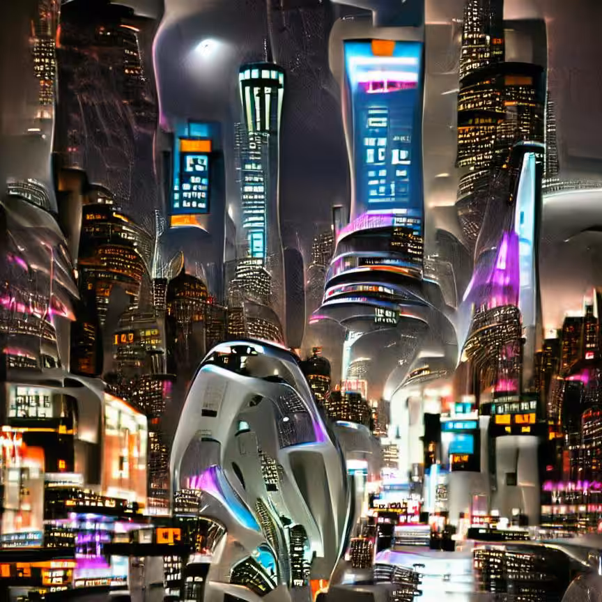 times square nyc futurist AI from my real photos