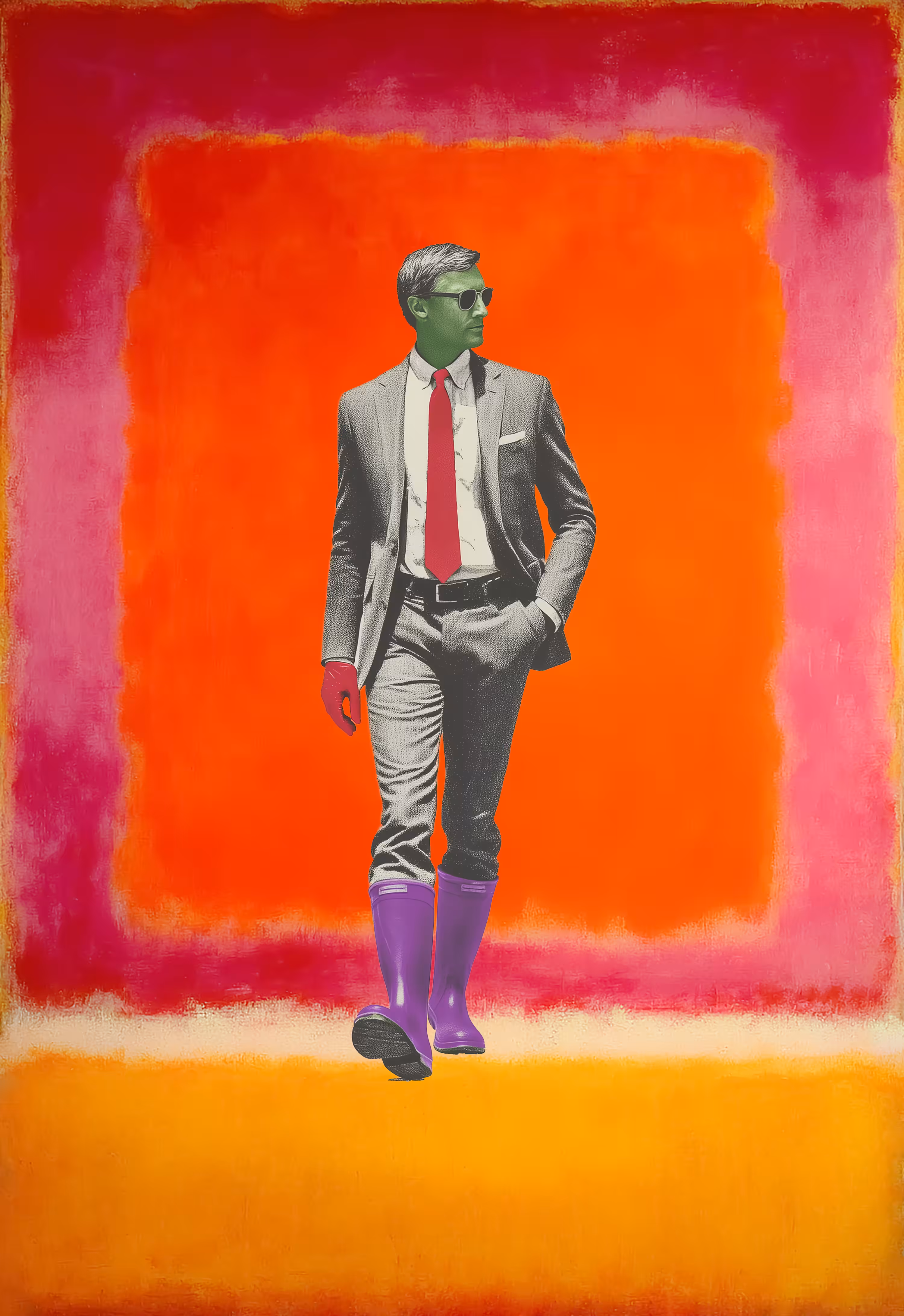 Reflections on Rothko. Purple Rubber Boots