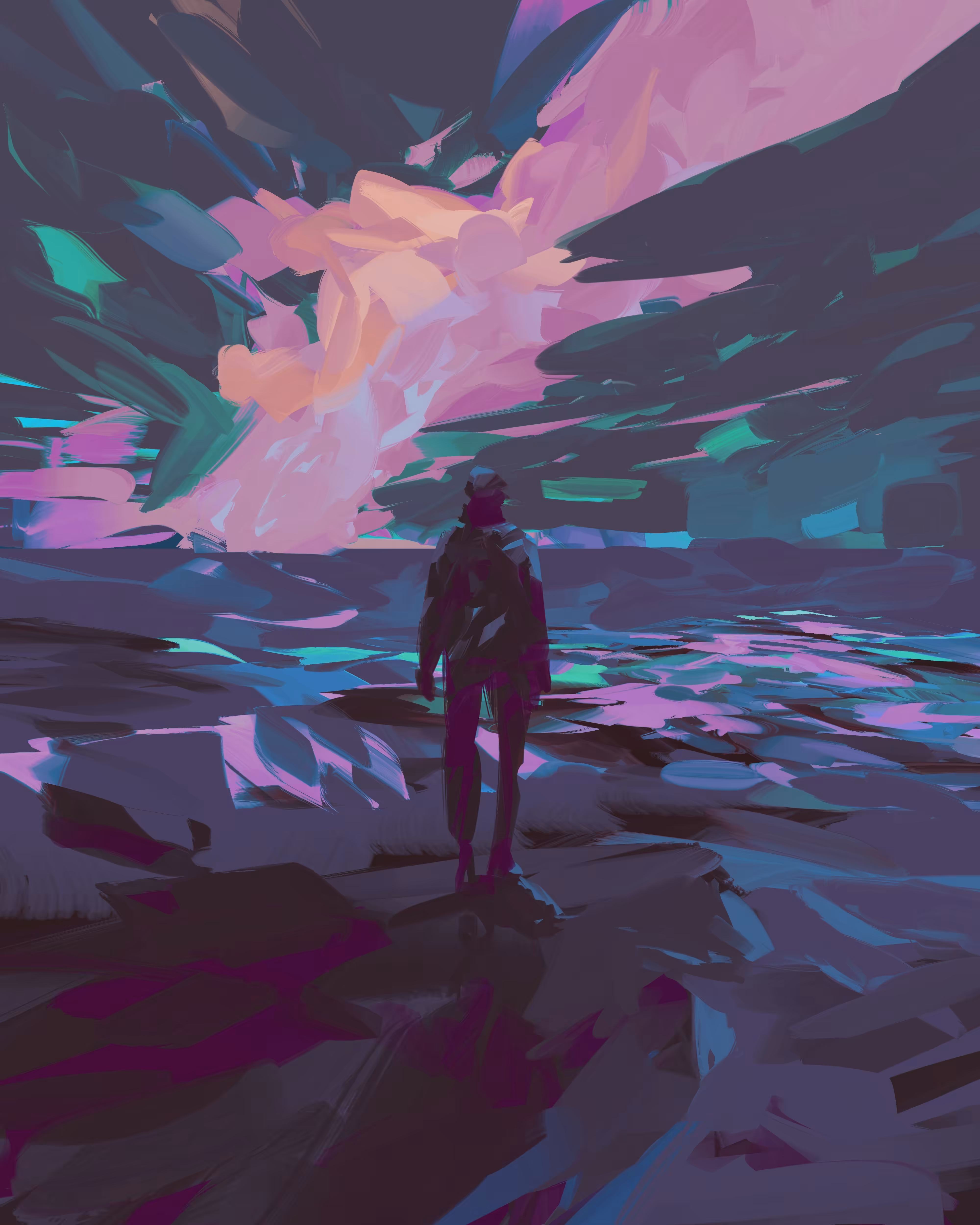 evening at the ocean
