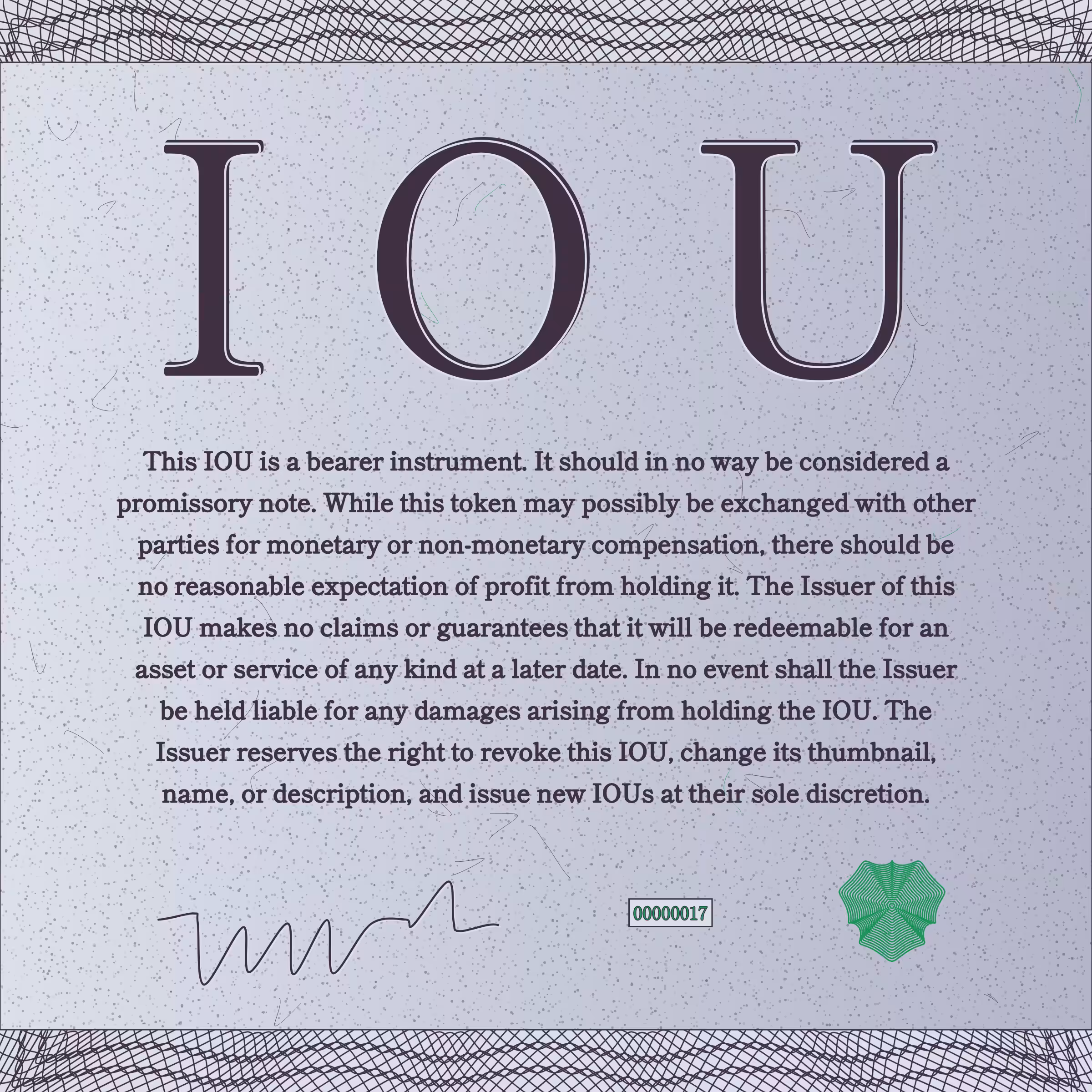 IOU #17