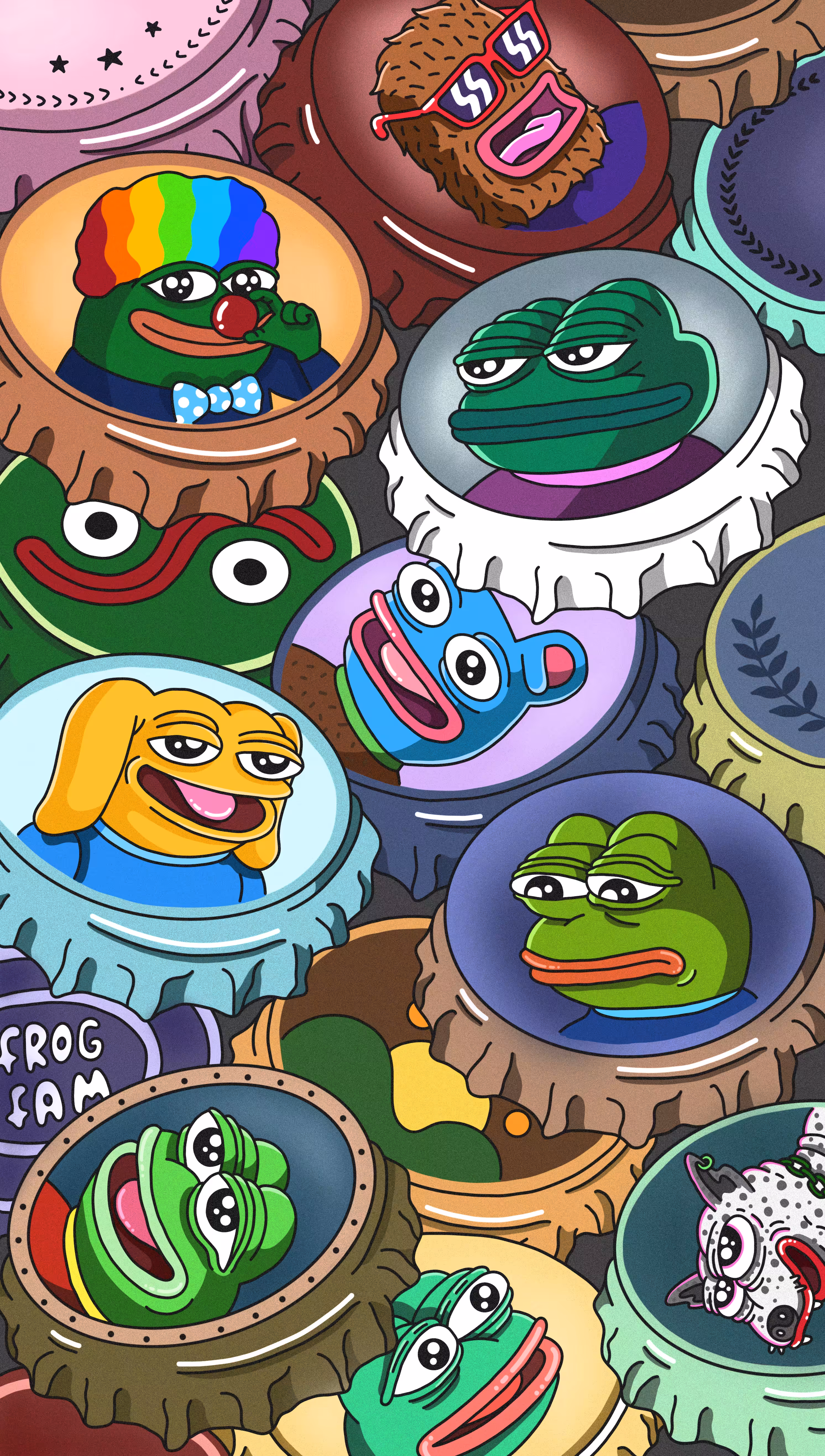 Frogfam caps