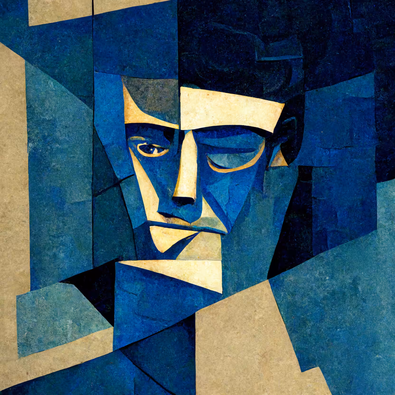 Self portrait in blue #01