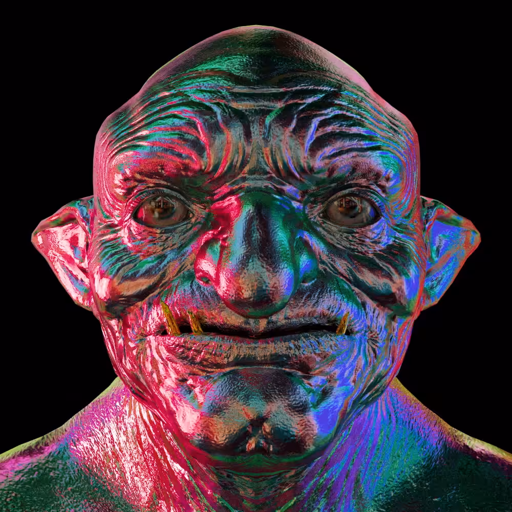 Digital Neonpunk CryptoGod - Goblin