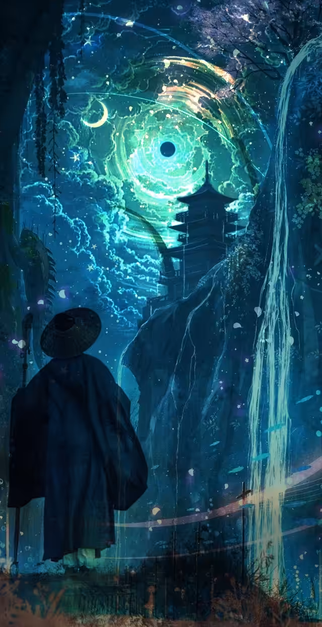 On the way to the temple