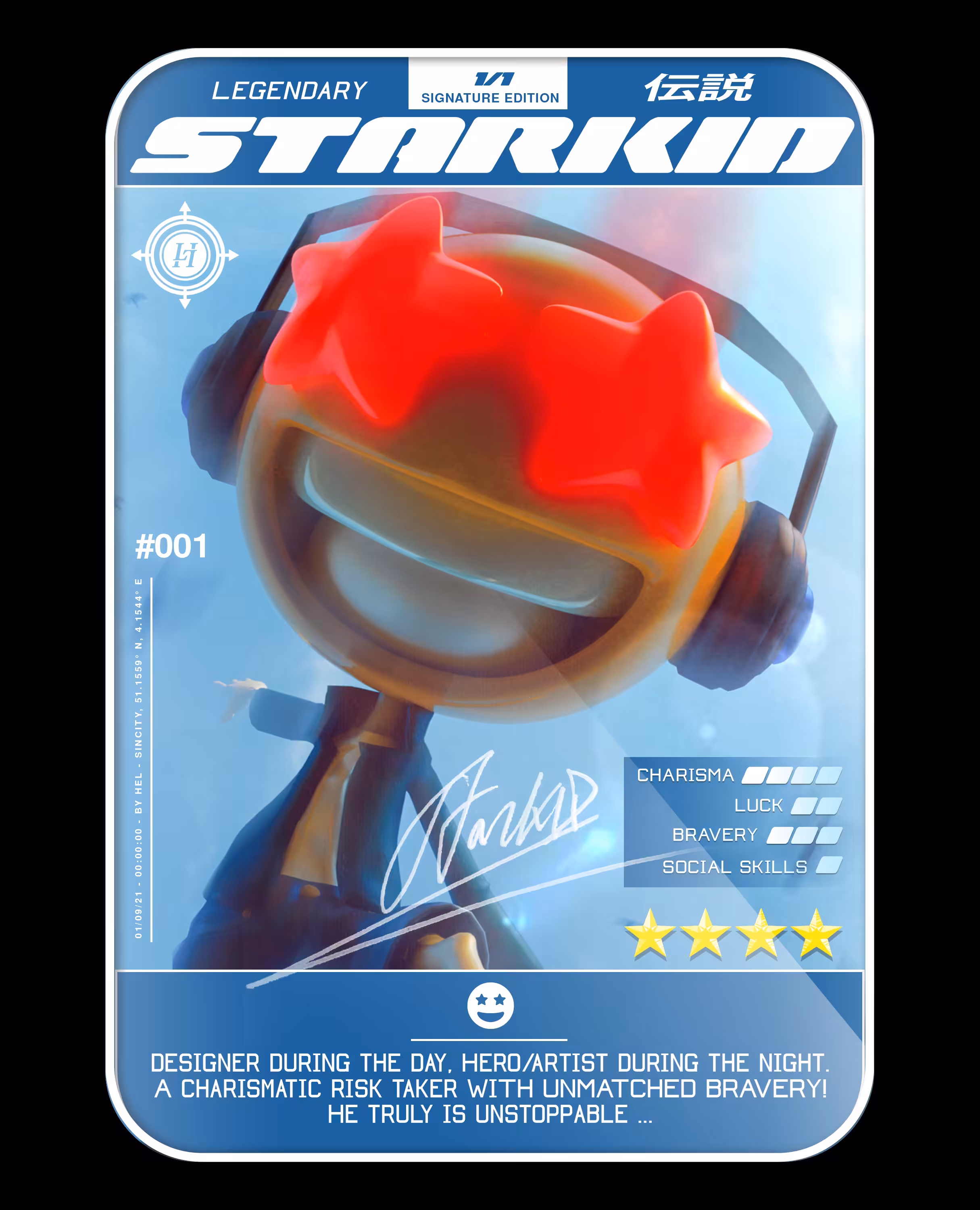 #001 - THE LEGENDARY STARKID - COLLECTORS CARD