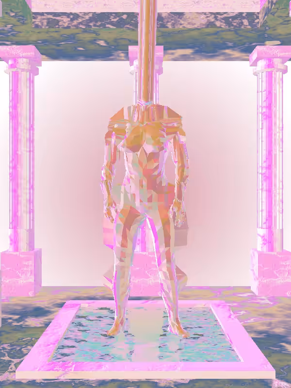 The Fragmented Indifferent Luminescent Beige Woman #7273