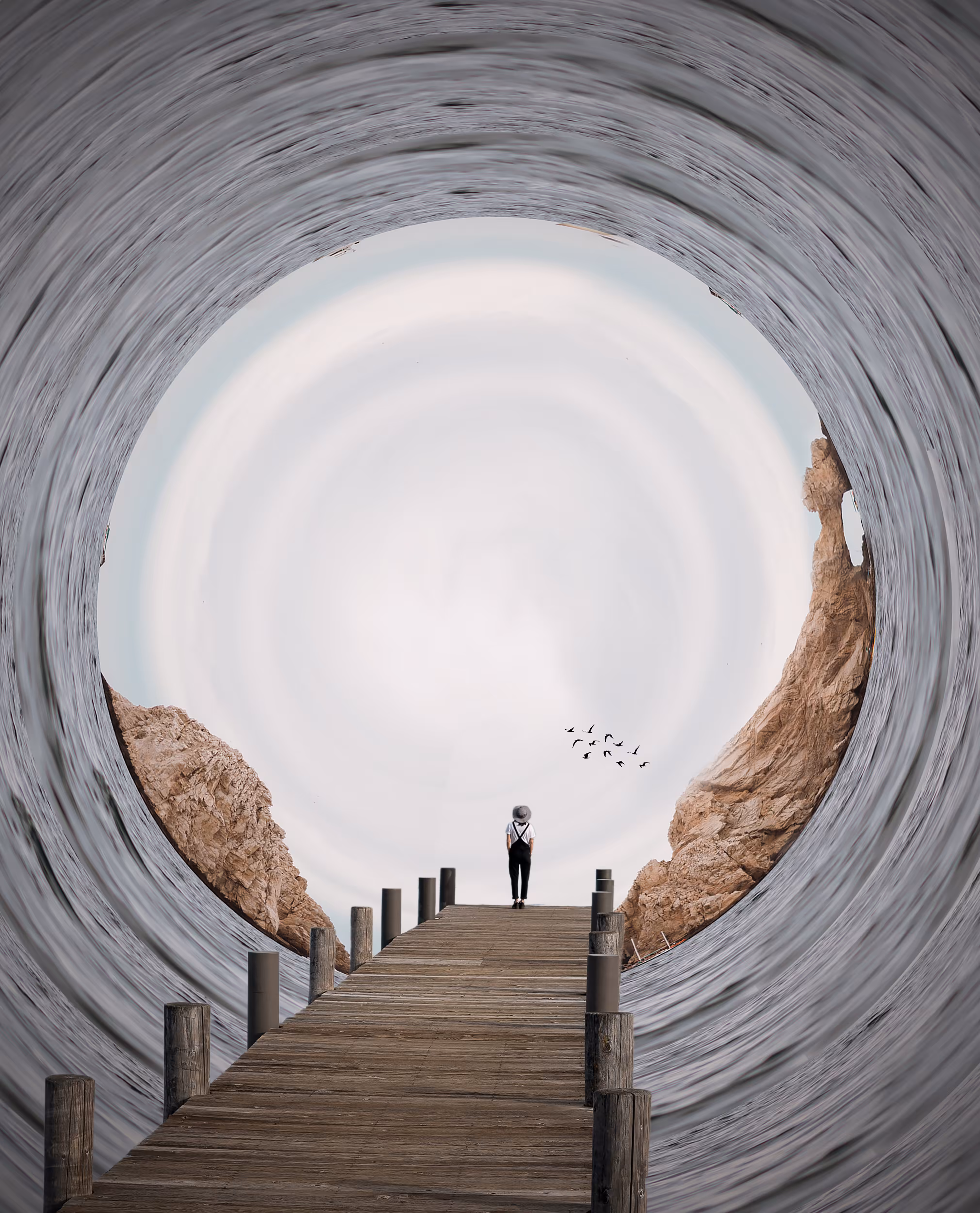 Man Standing Ocean