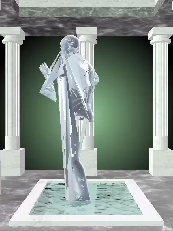 HeavenComputer: The Robotic Shimmery Blue Man #5177