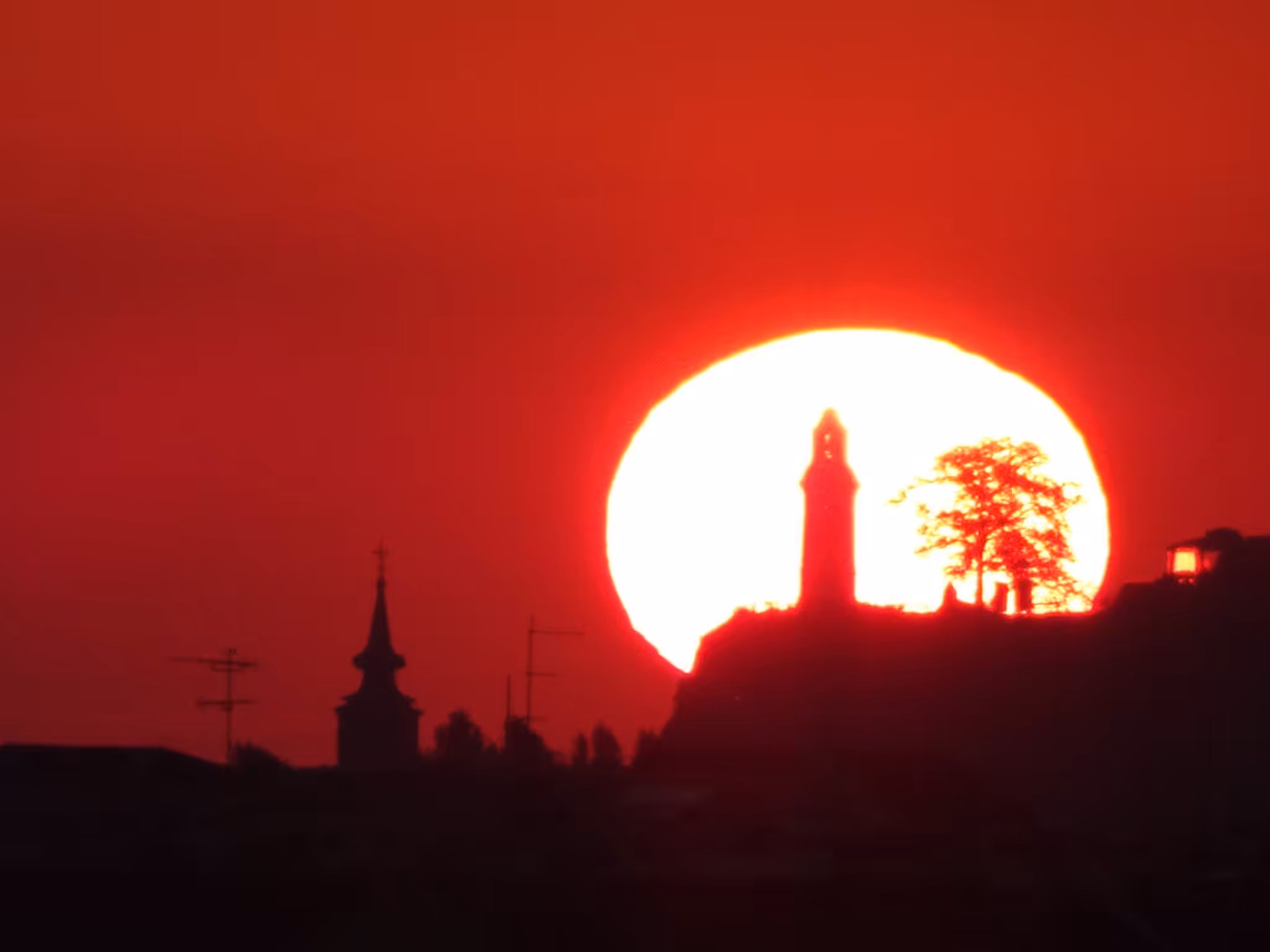 Sunrise at Petrovaradin Fortress in Serbia