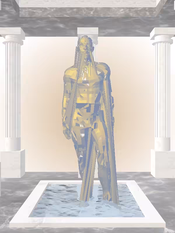 The Fragmented Threatening Sunlit Cobalt Man #7498
