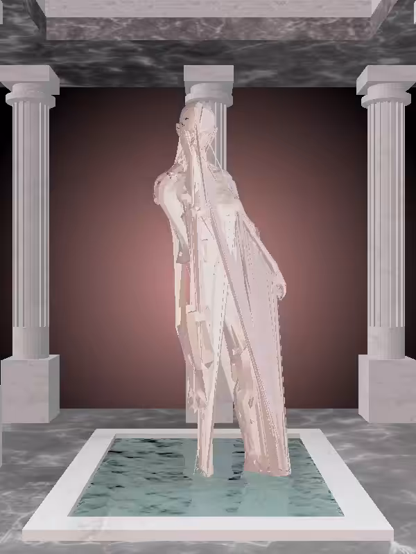 HeavenComputer: The Fragmented Drunk Peach Halo Woman #5723