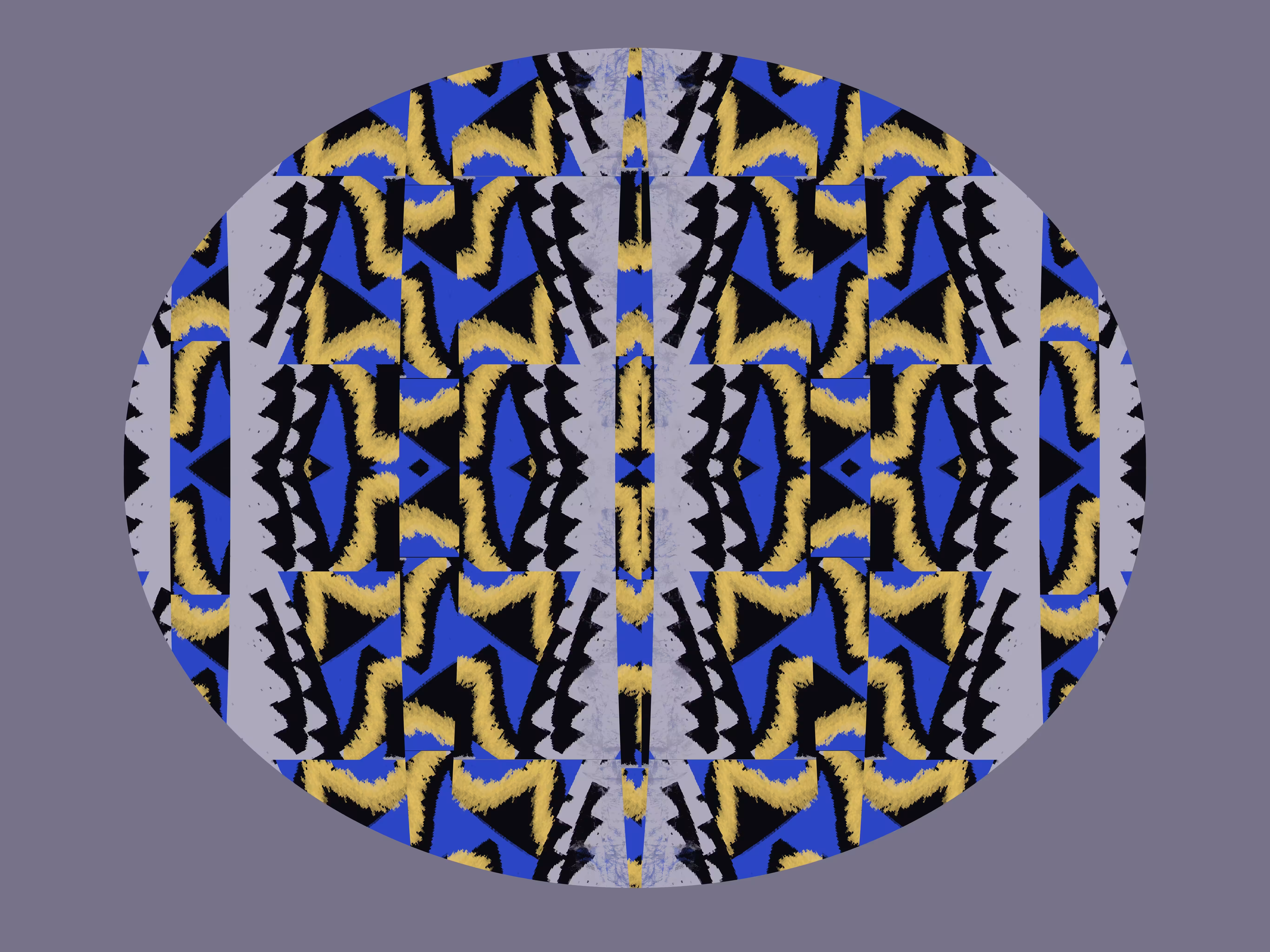 Komposition auf blau-grauem Grund