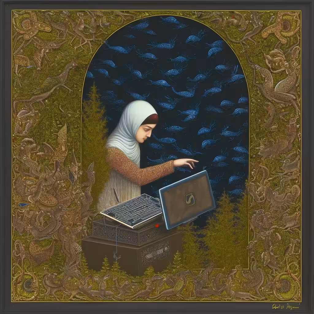 Woman with computer