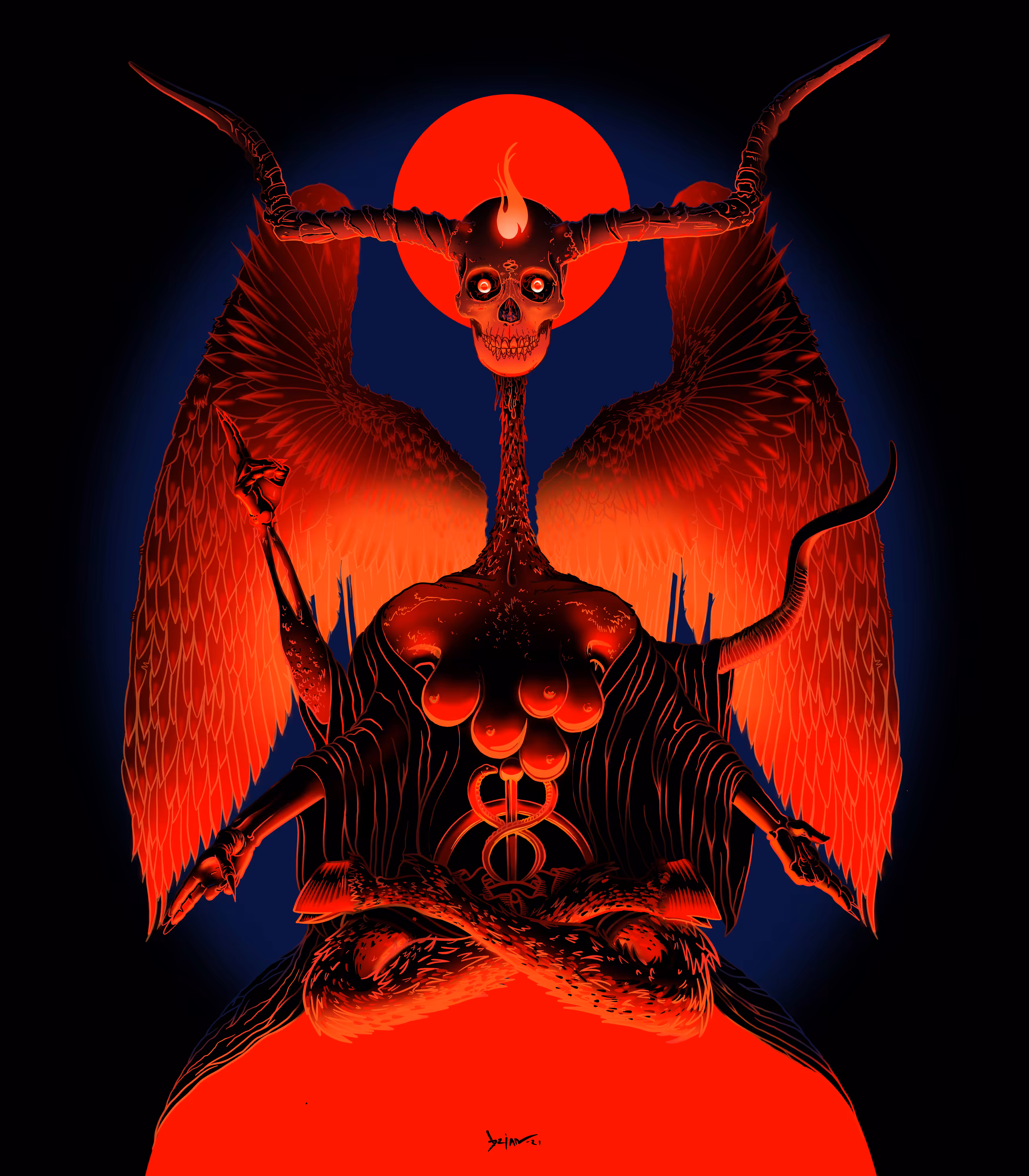 Baphomet Red