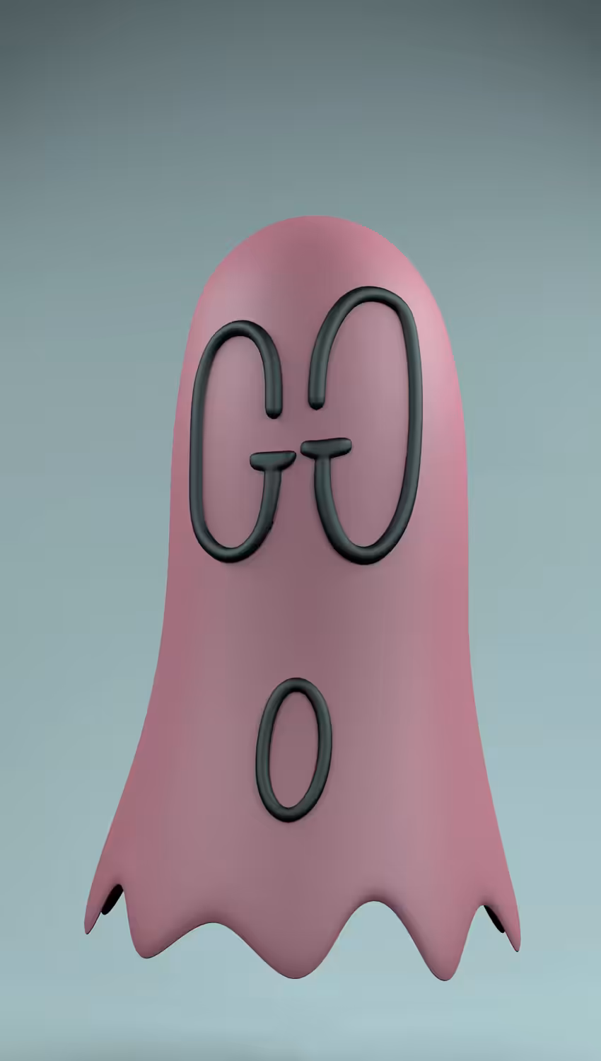 Soft Pink Plastic Ghost