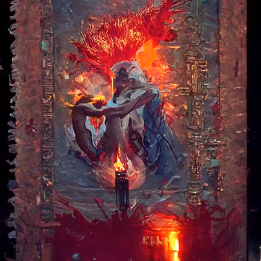Flaming Tarot: The Lovers #4