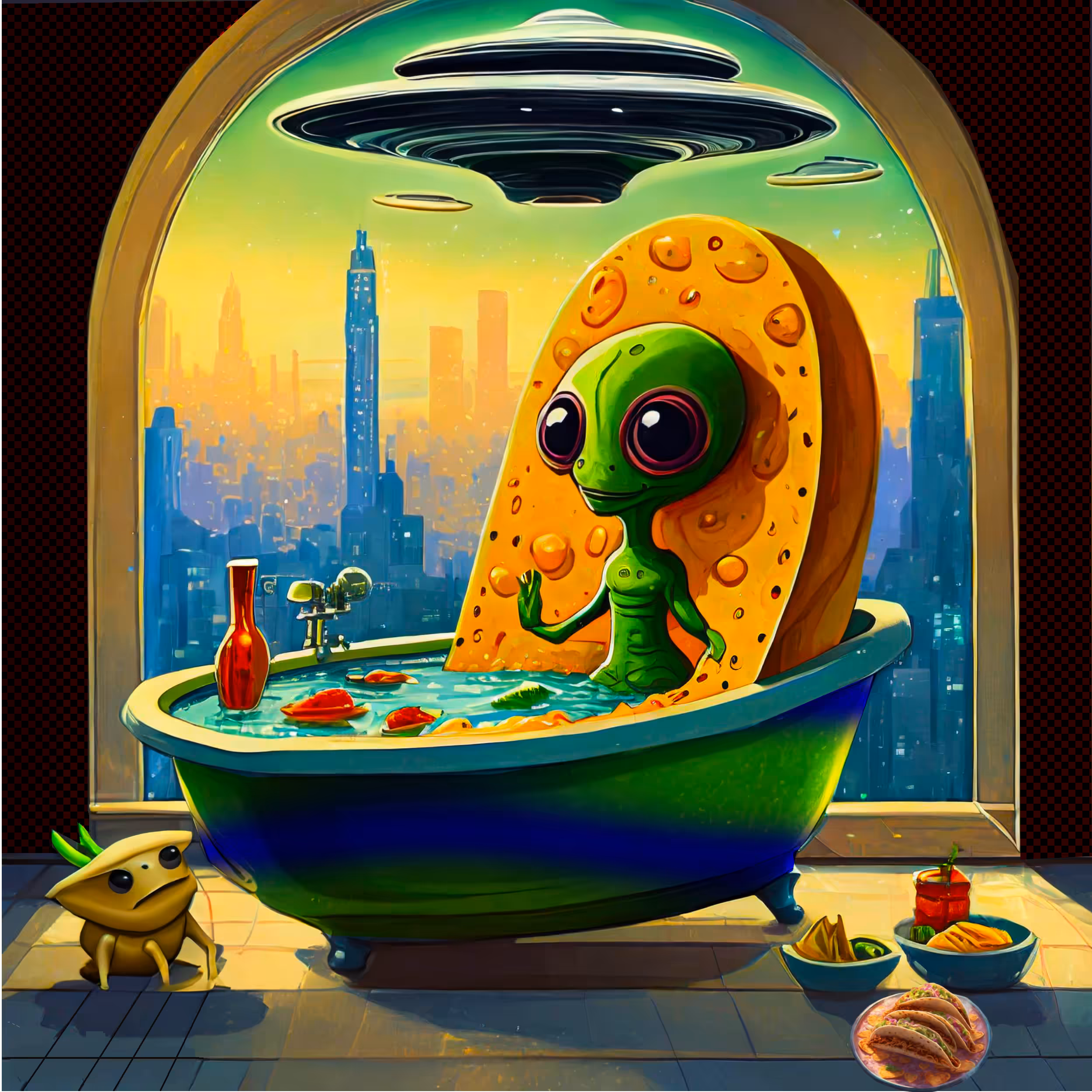 Relaxing Taco Alien