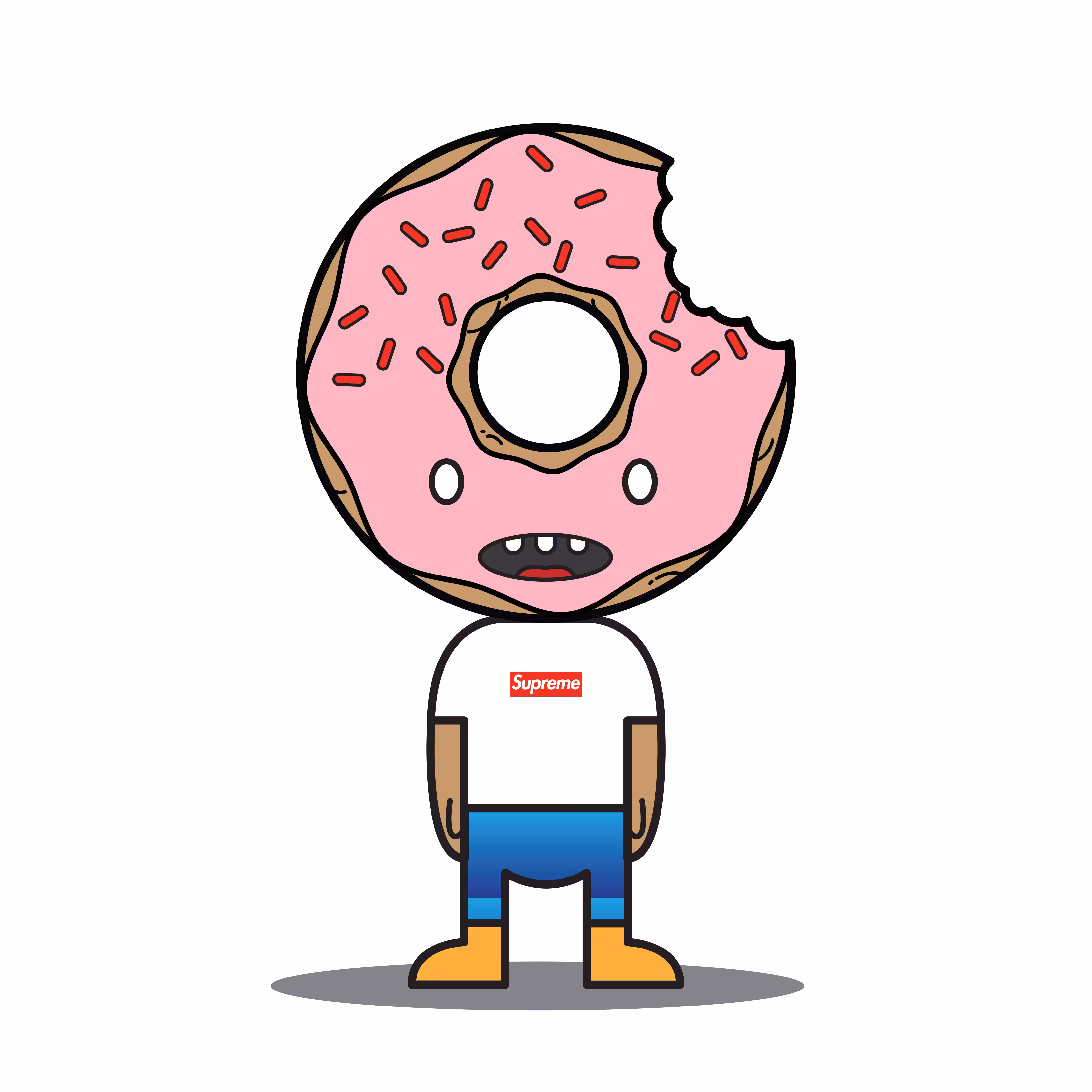 DONUT HEADS: Supreme Deluxe on White “DONUT HEADS” - #38