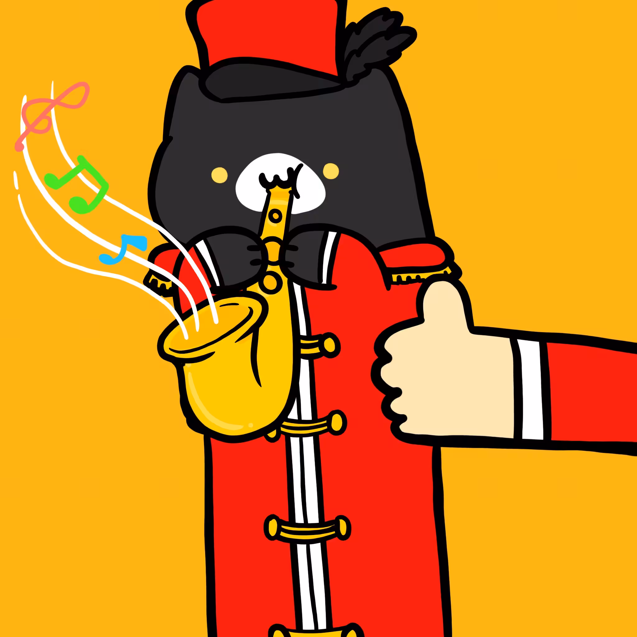 Long Long saxophone Cat #0153 