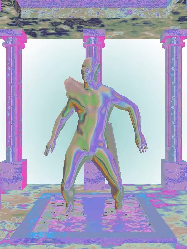 HeavenComputer: The Dancing Stealth Dark Blue Man #5115