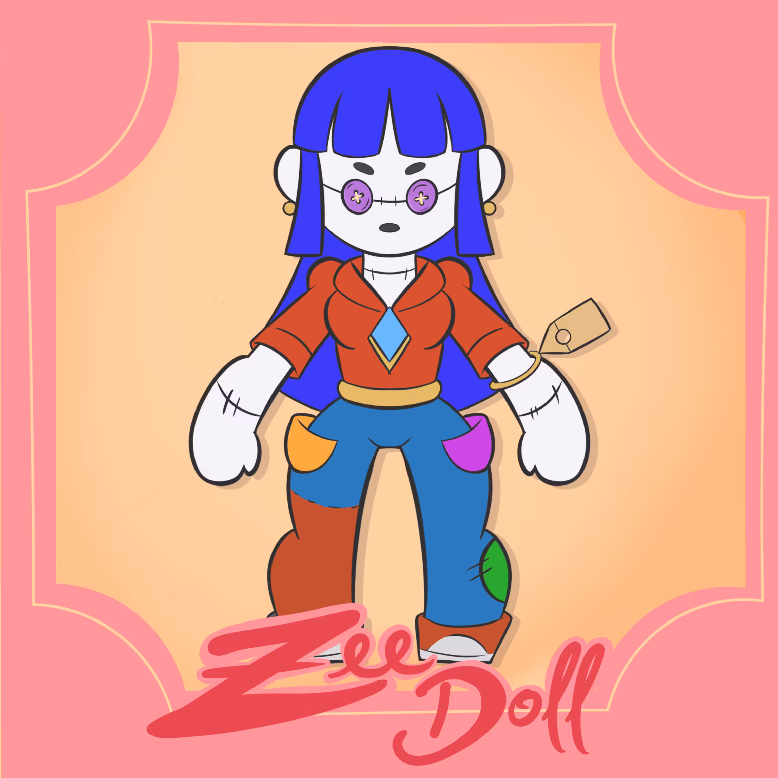Zee Dolls - Indigo Doll