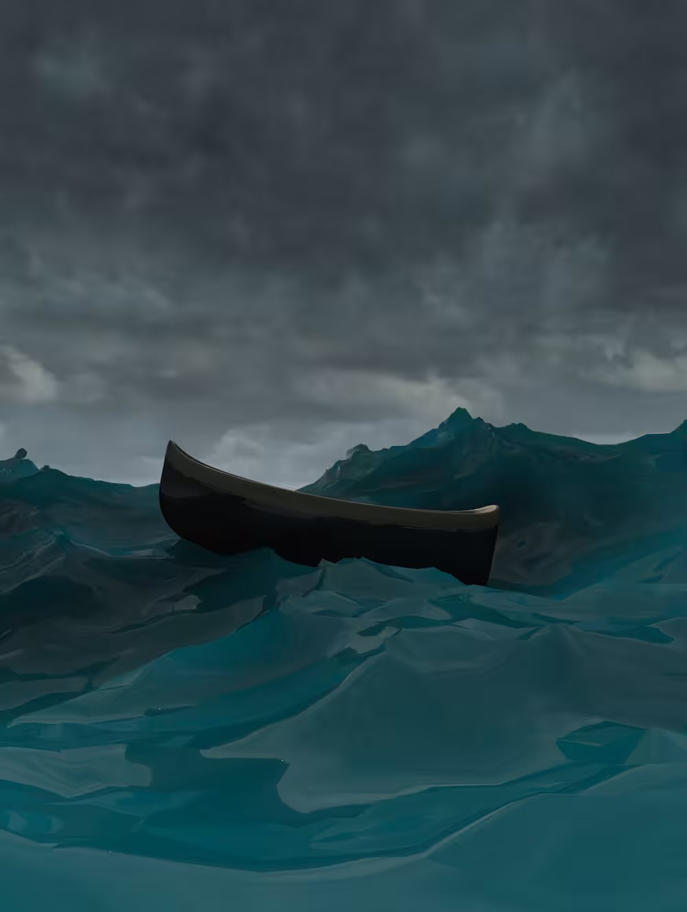 The Boat in Storm #4