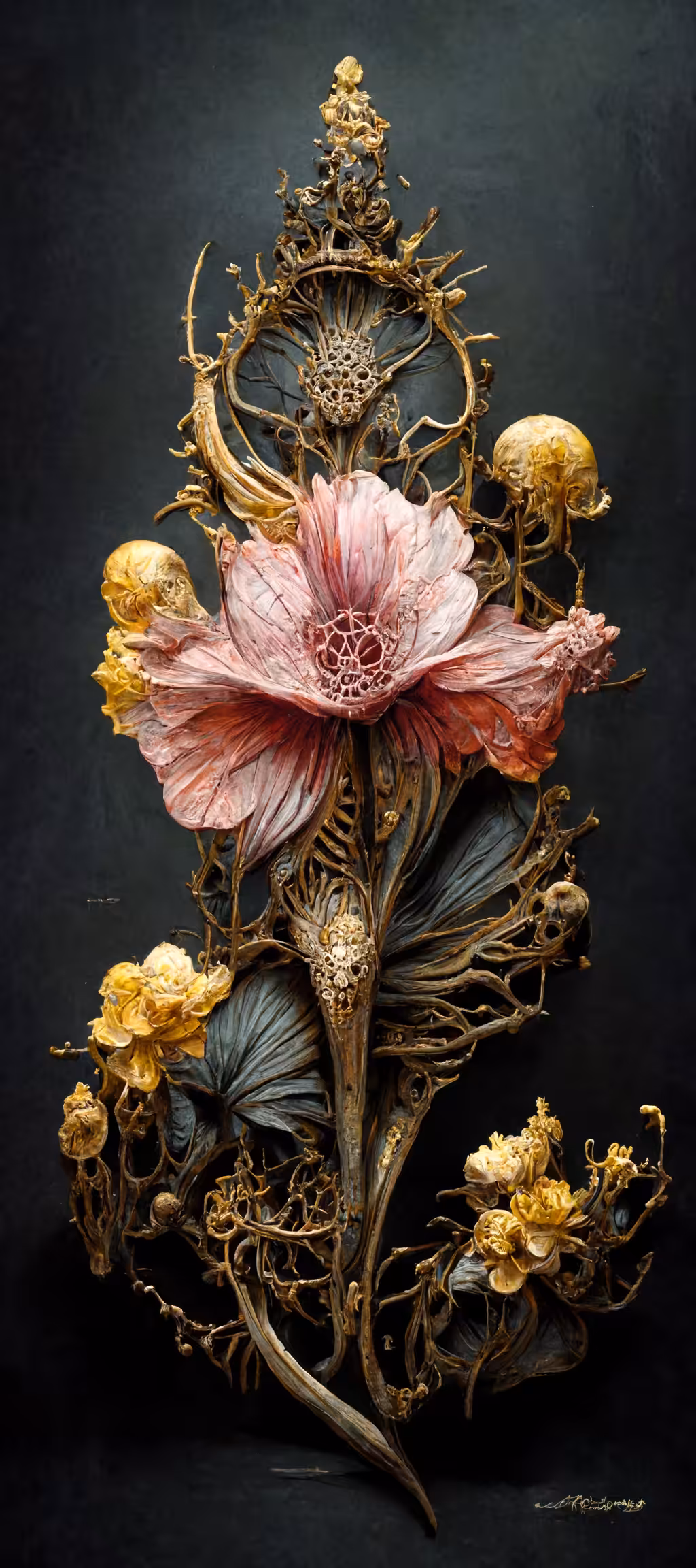Alien Wood Carved Flower II