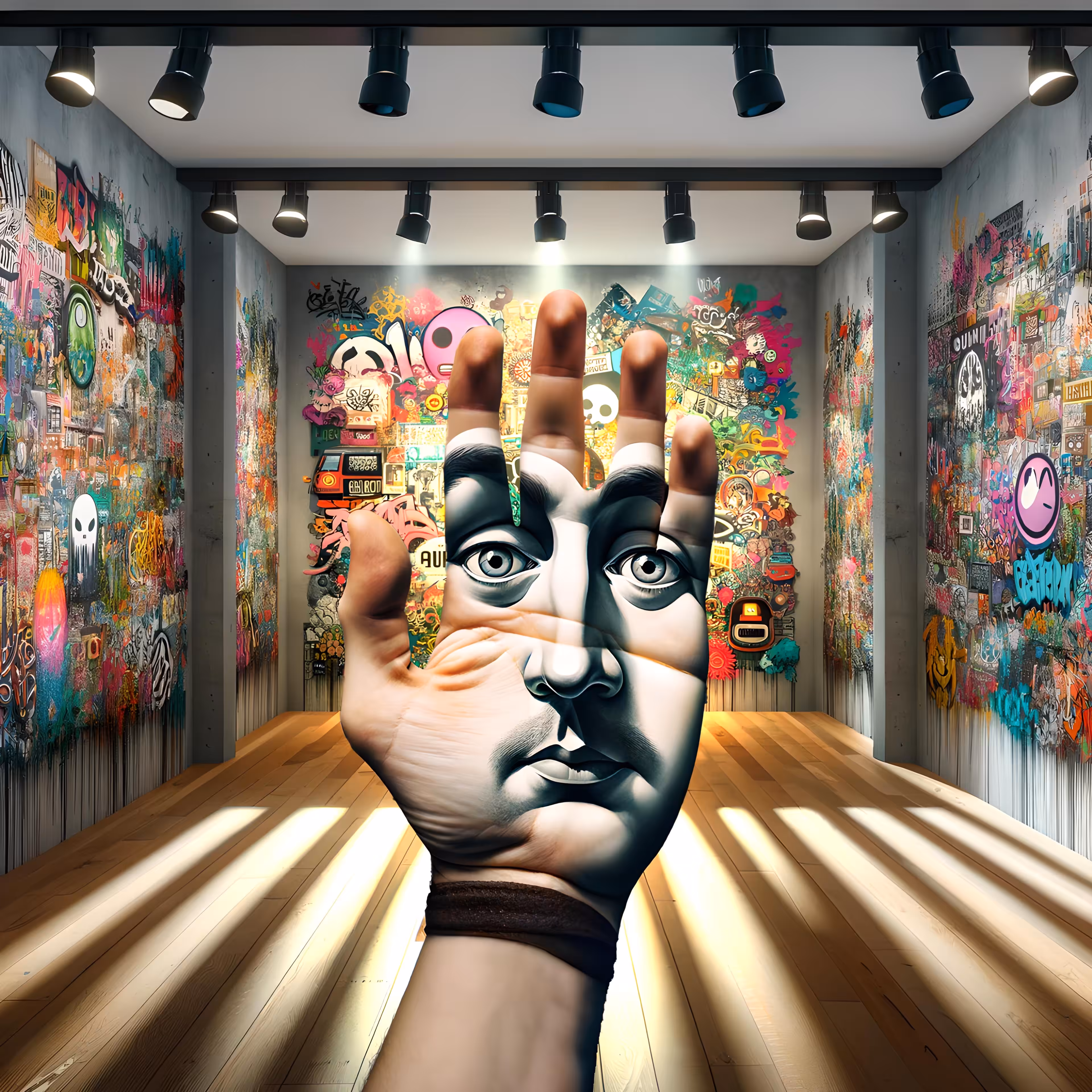 Artist Visiting  Gallery