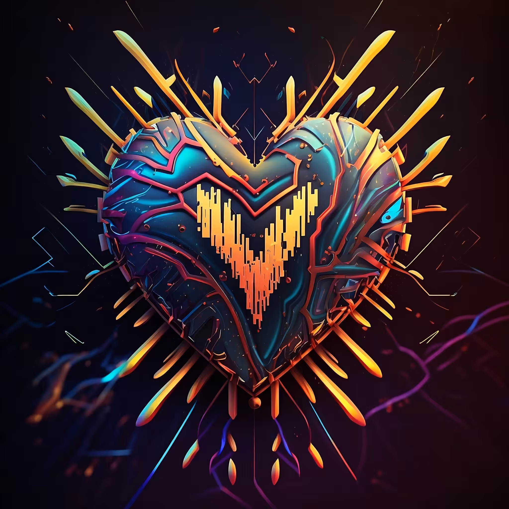Heart & spikes 