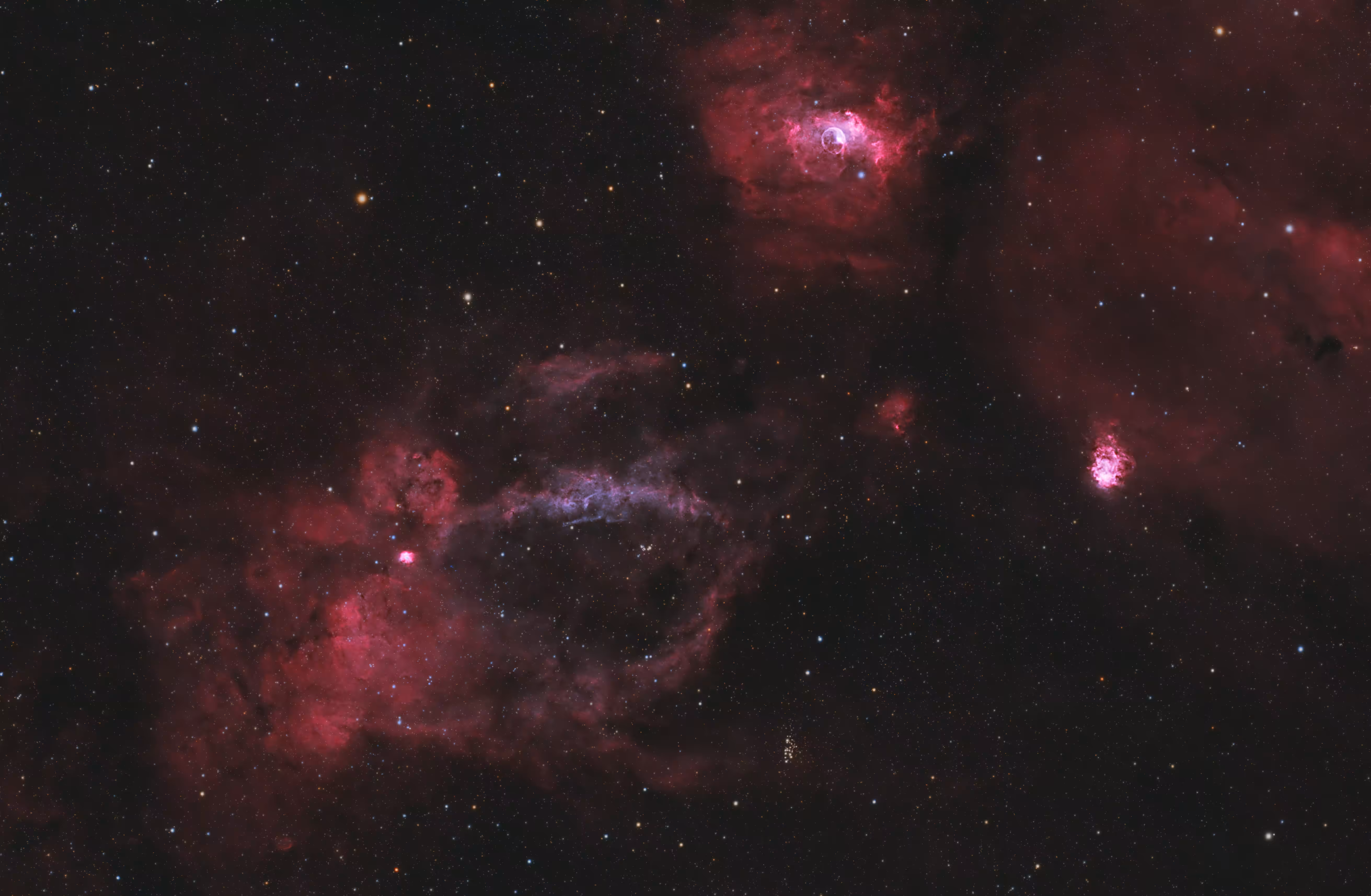 Lobster Claw & Bubble Nebulae
