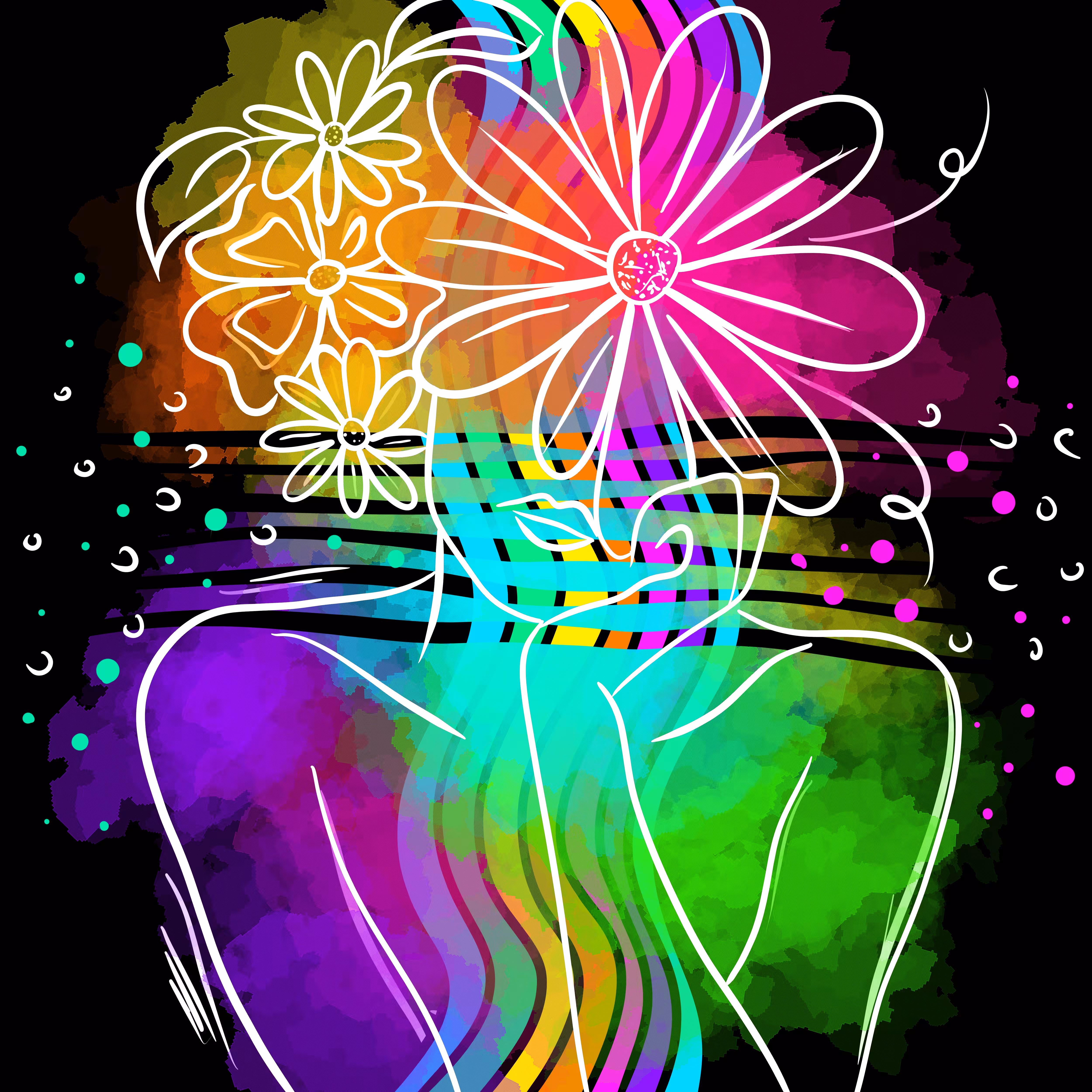 Dreams in the Garden of Neon Fantasy: Hibiscus