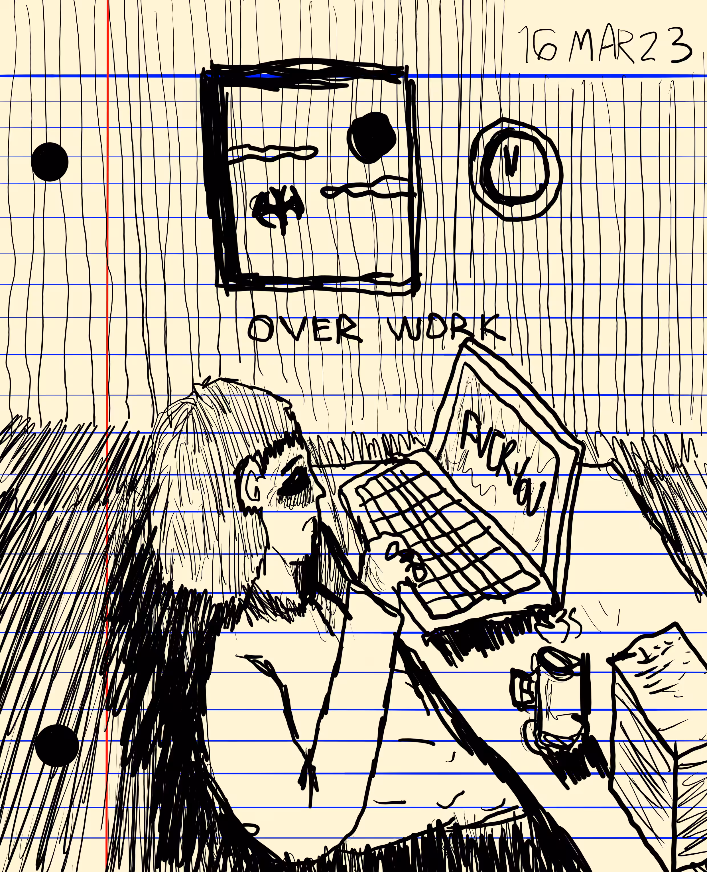 2023 NFTs Diary: 2023-03-16 "Over Work"