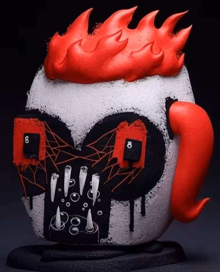 “Afterburn” by XCOPY - Sculpture by Daiana Lazzarin