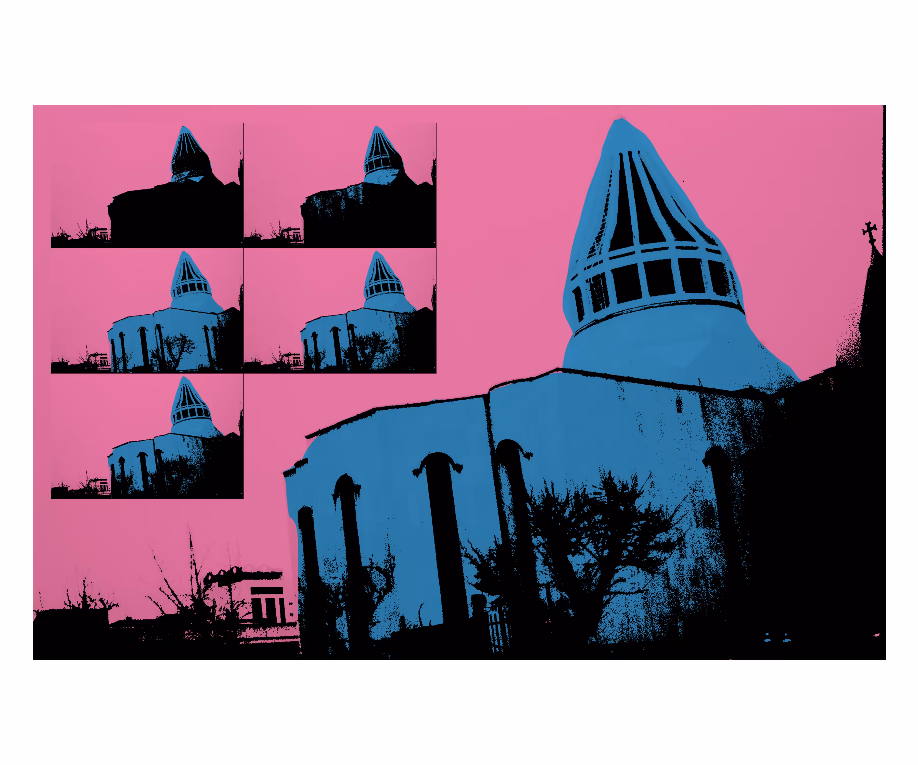 Dedicated to Andy Warhol NO#5_ Blue Church