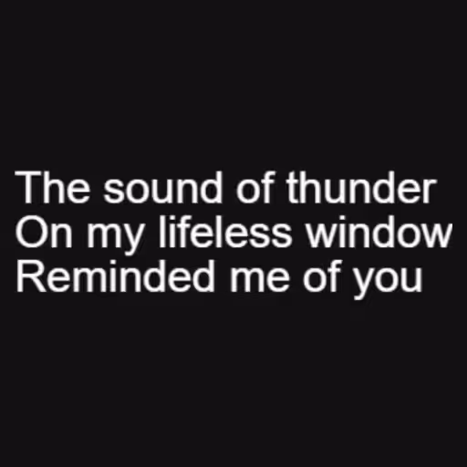 The sound of thunder...