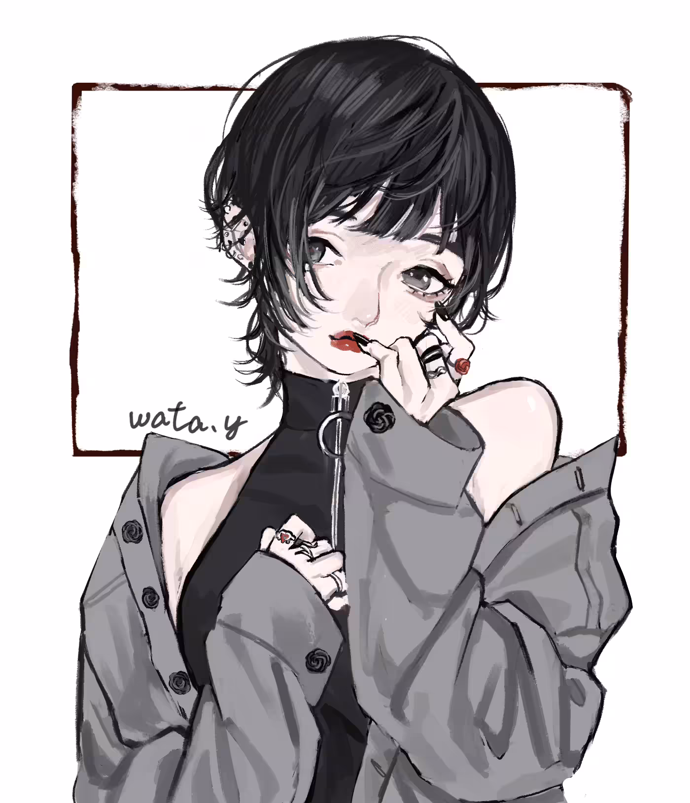 Wolf cut girl　#5