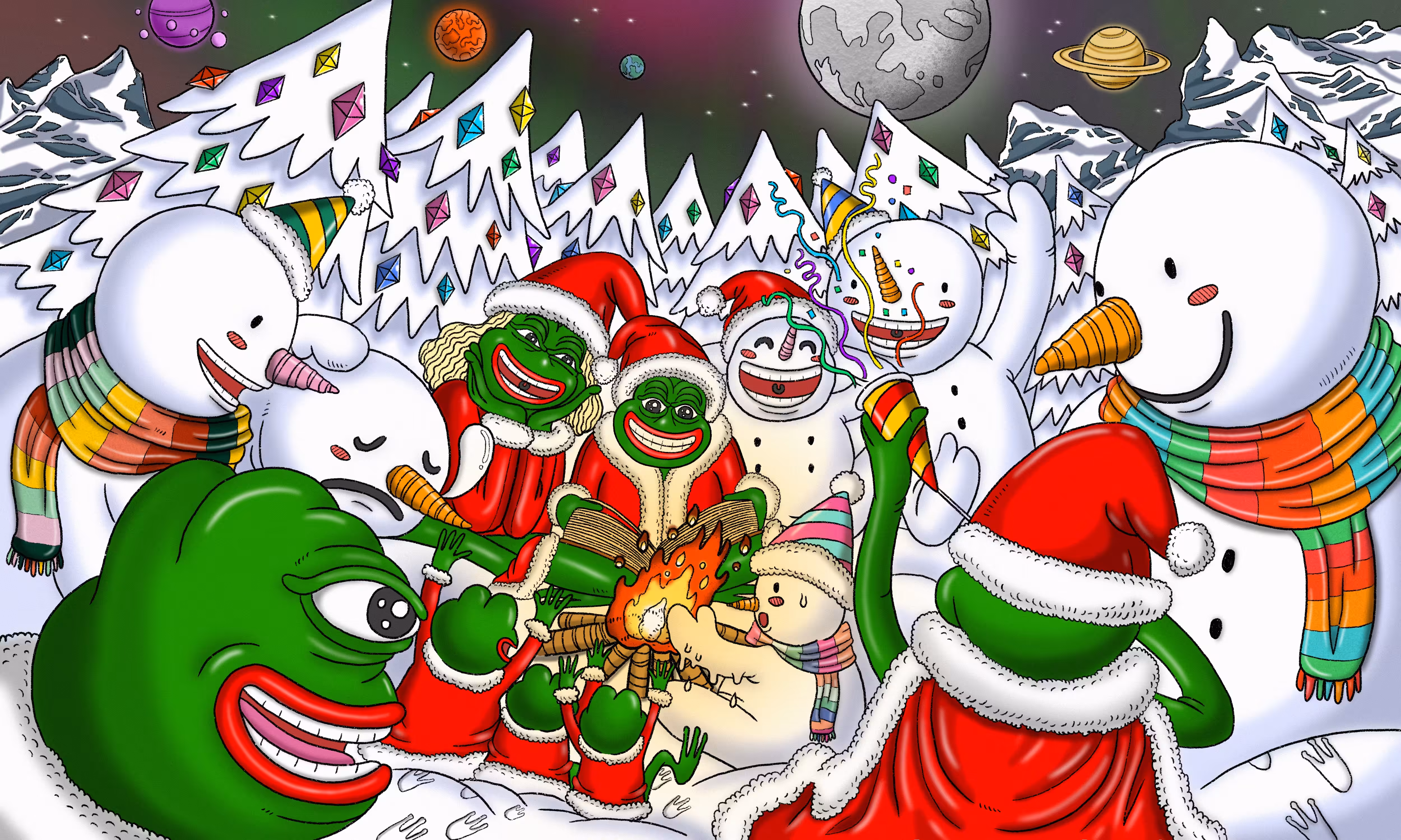 PEPE IN SNOWMAN WORLD
