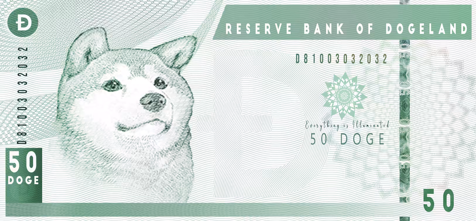 50 Dogecoin Banknote