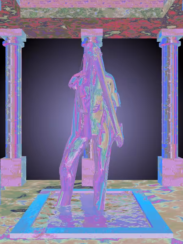 HeavenComputer: The Victorious Glitter Bluish Gold Man #1431
