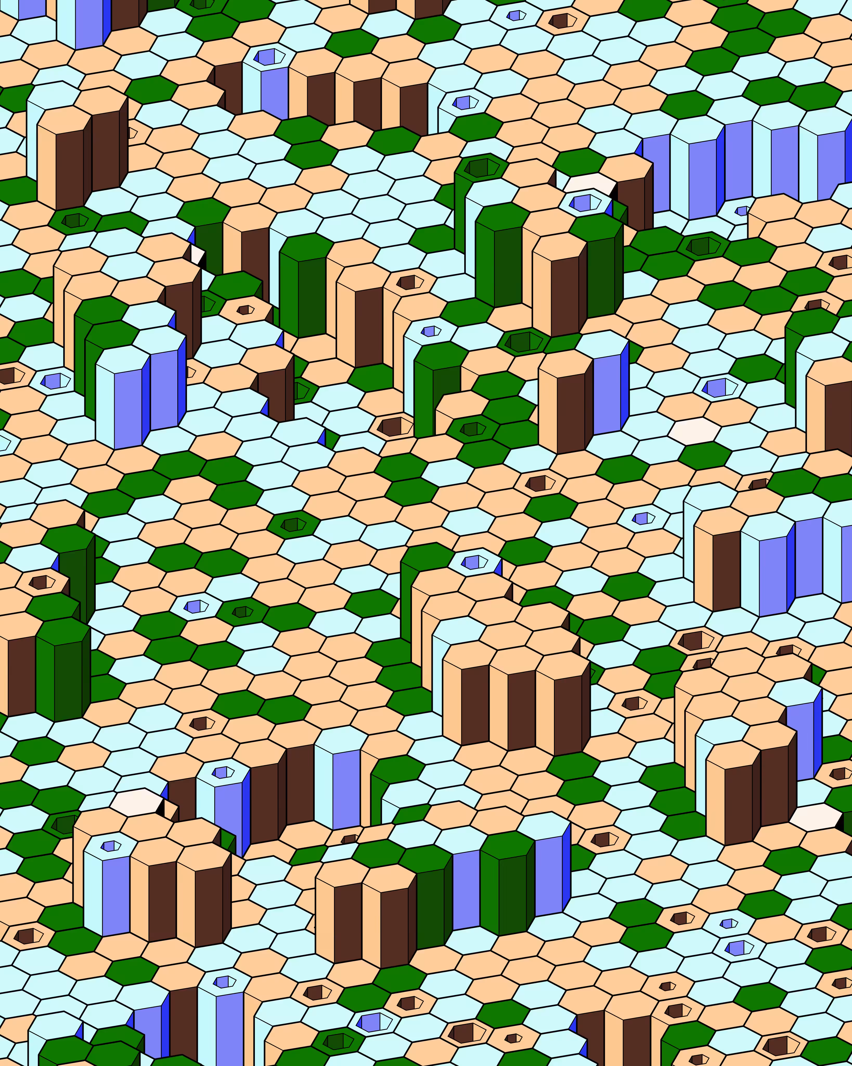 Hexagones Landscape #241