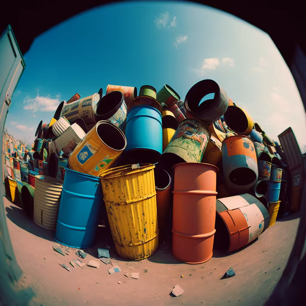 analog photography of the architecture of trash cans III