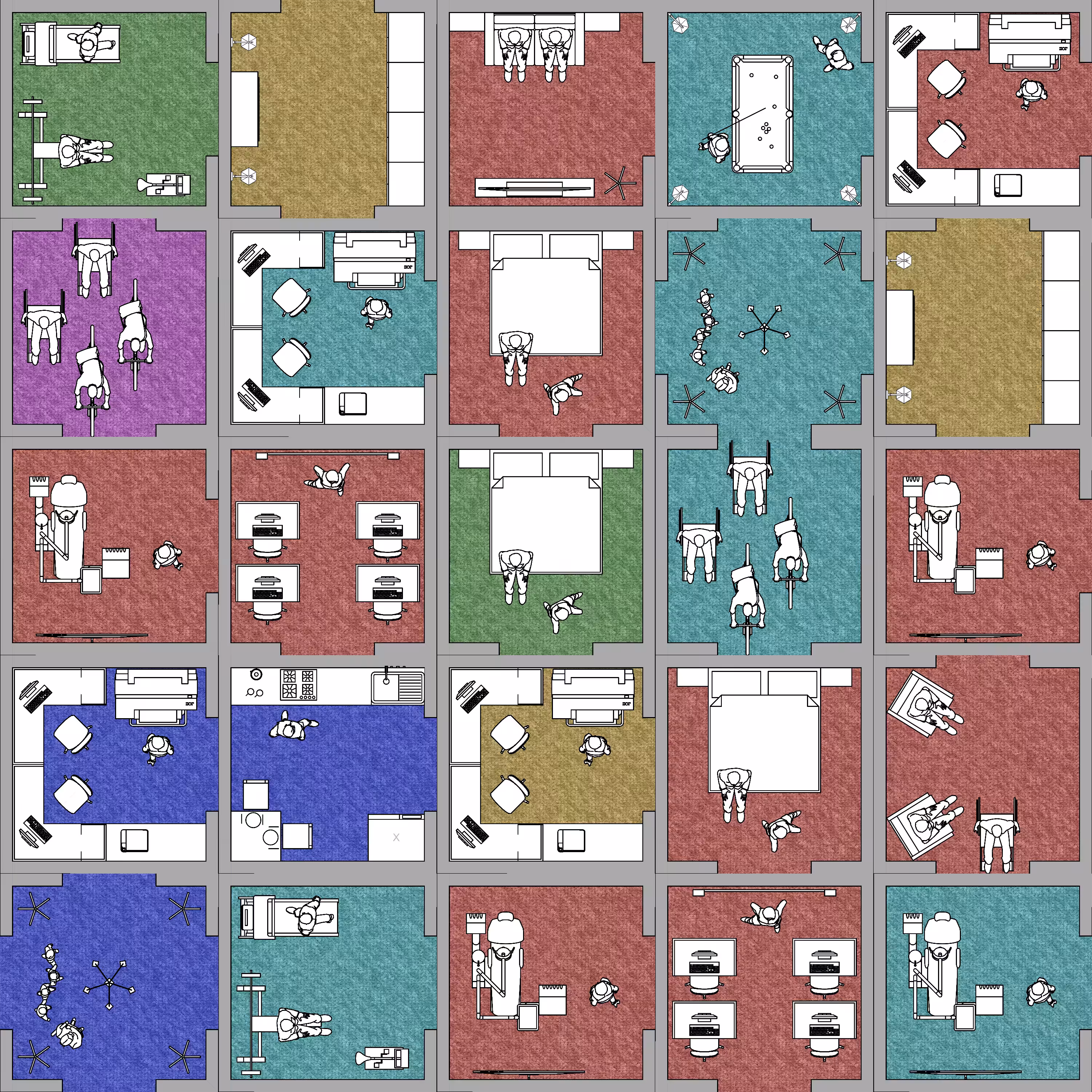 Harlequin block building #46