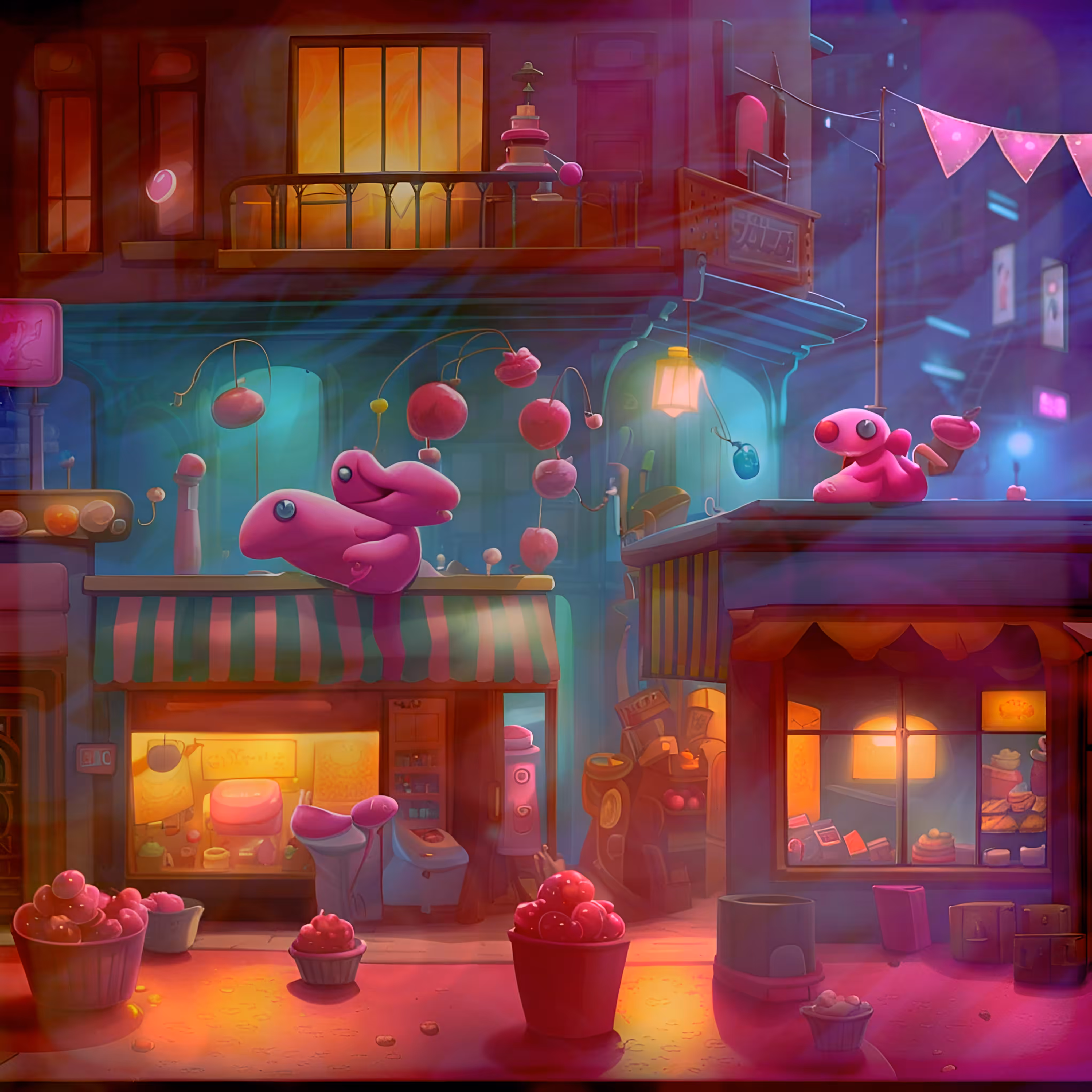 Friends and Candy Blobs
