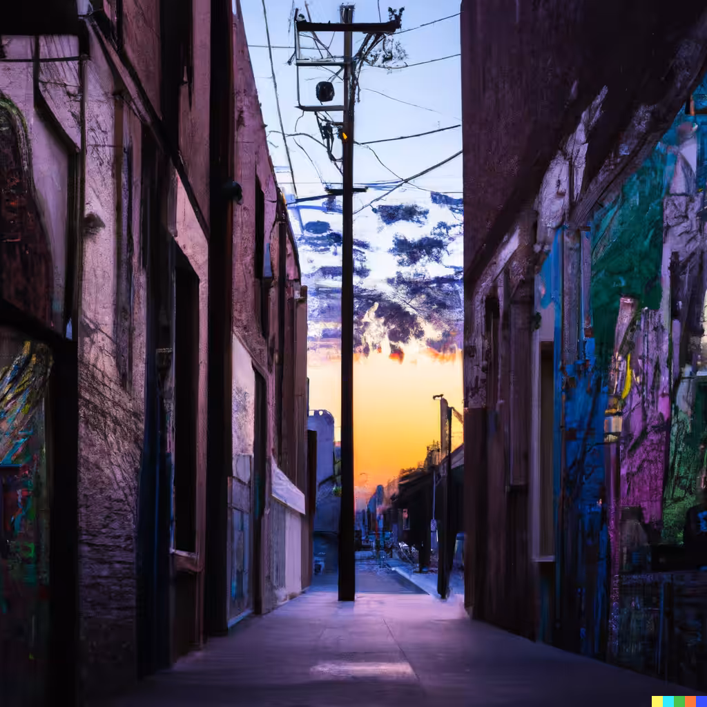 January Alley Sunrise