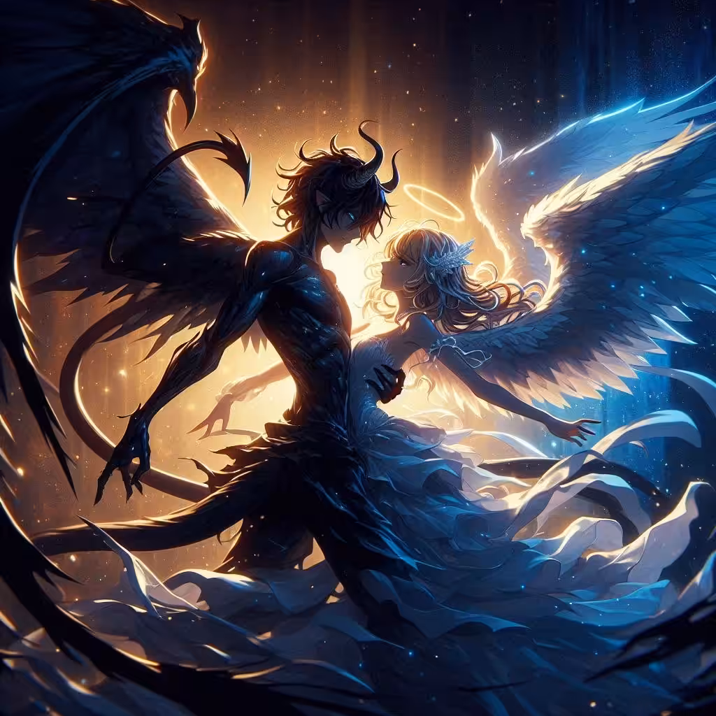 Evil and angel