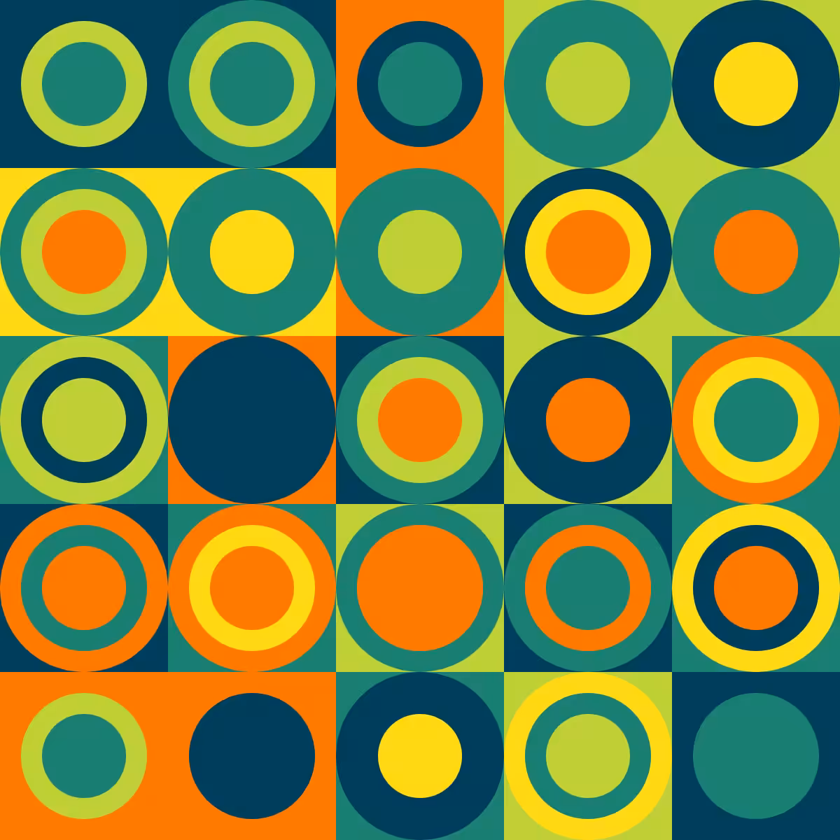 Interactive Squares with Concentric Circles#02